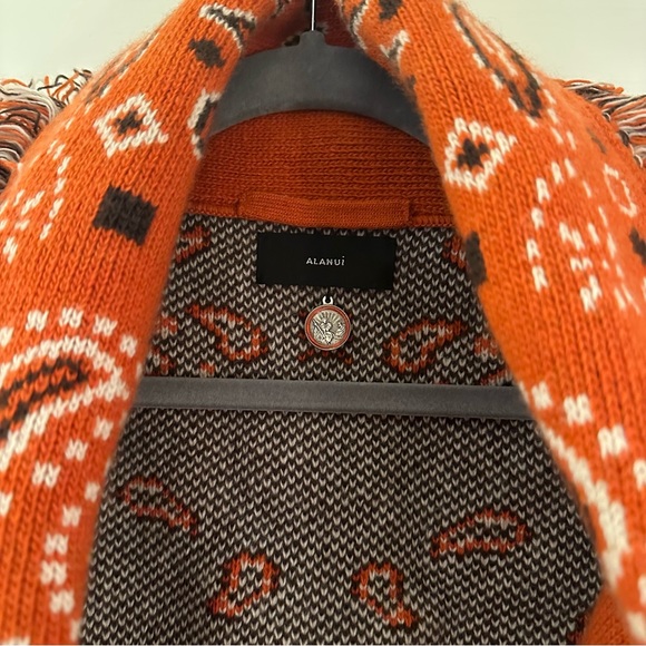 Alanui Bandana Fringed Jacquard Cardigan - Picture 3 of 12
